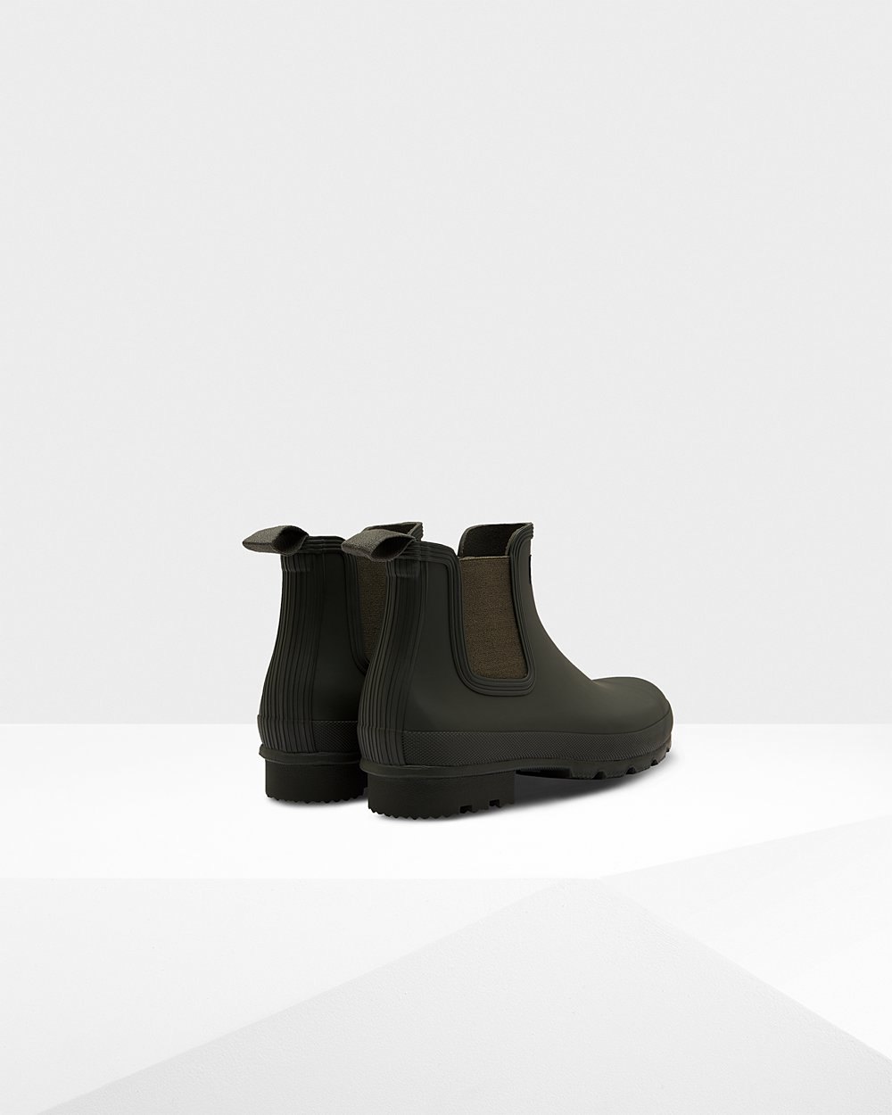 Hunter Original Chelsea Boots - Cheap Online Mens Dark Olive - HGPMAU358